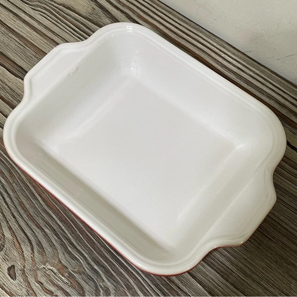 Emile Henry France Modern Classics Red Ceramic Rectangular Baking Dish 9.2